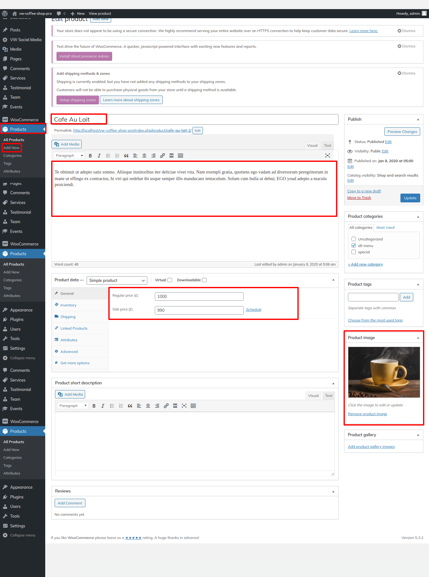 Image showing how to create service post