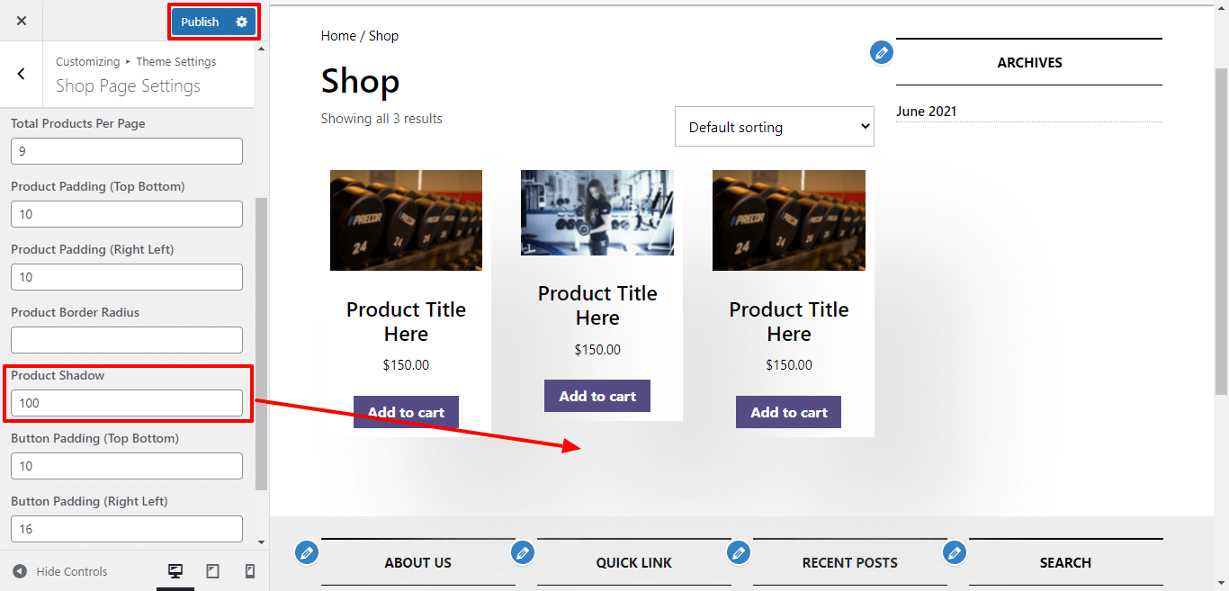 Product Shadow