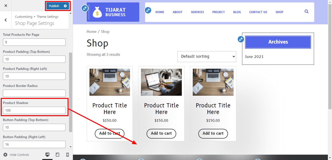 Product Shadow