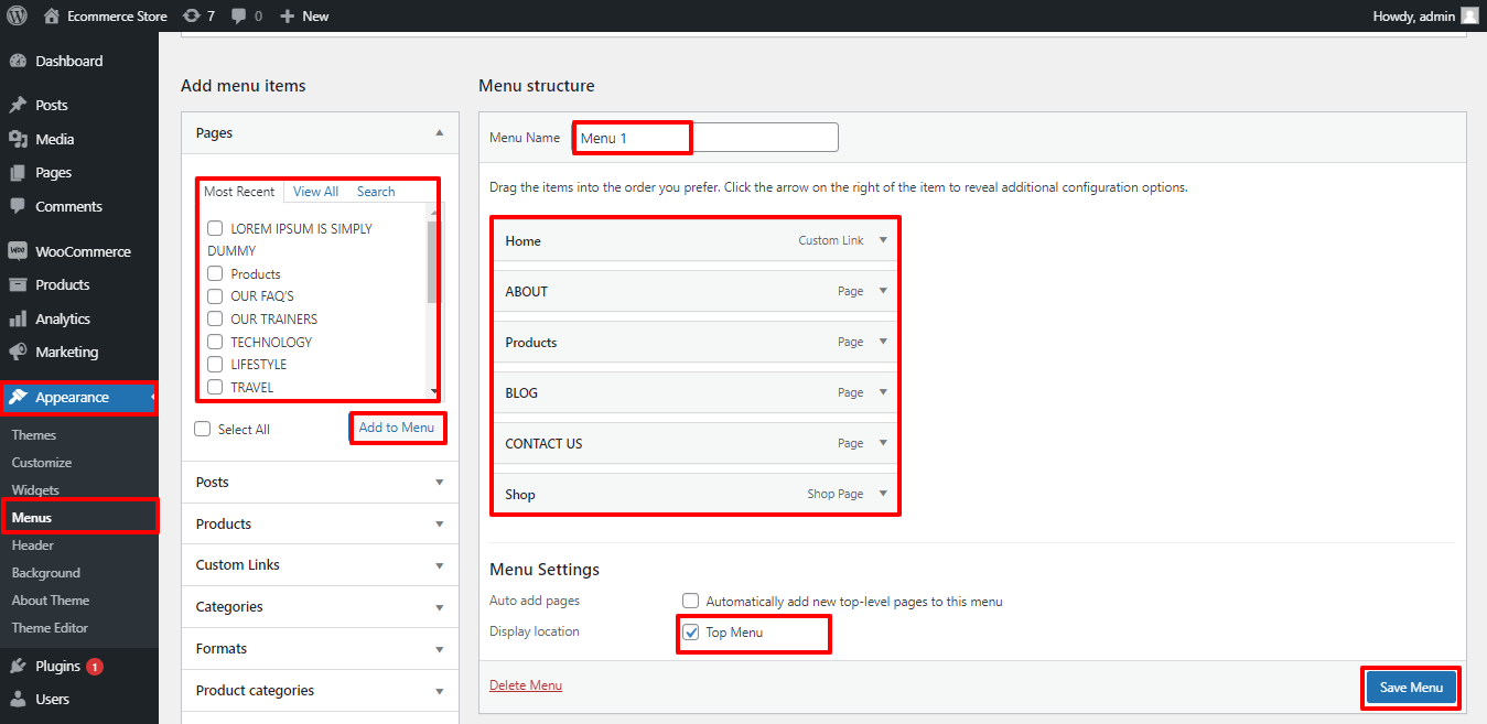 select Page With Right Sidebar template