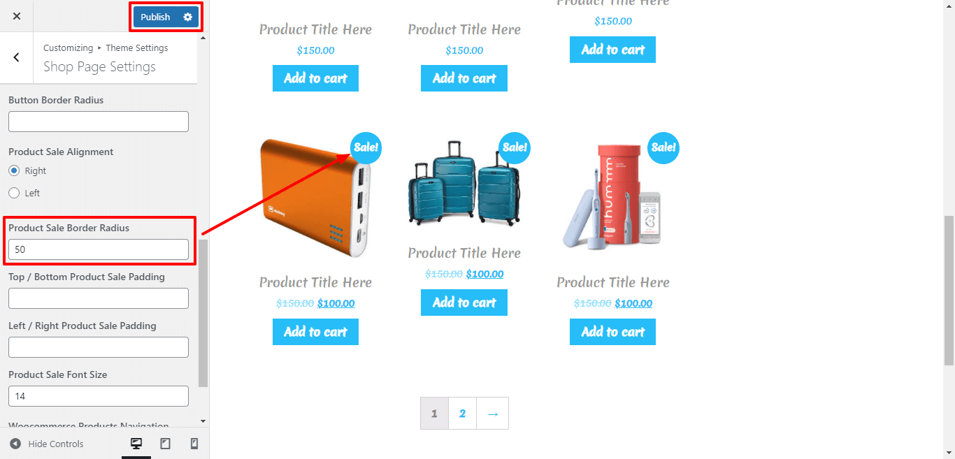 Sale Border Radius