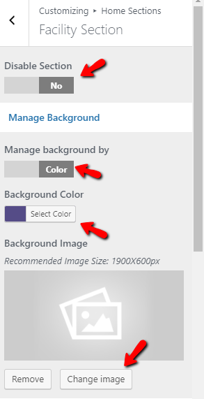 set BMI Calculator section