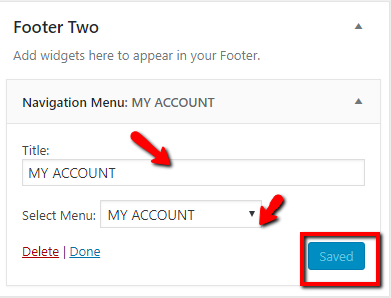 set Footer section