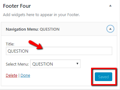 set Footer section