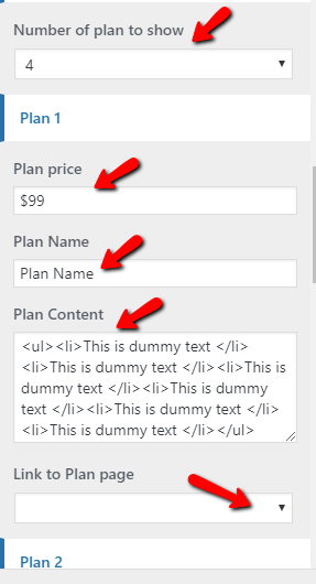 set Our Pricing Plans section
