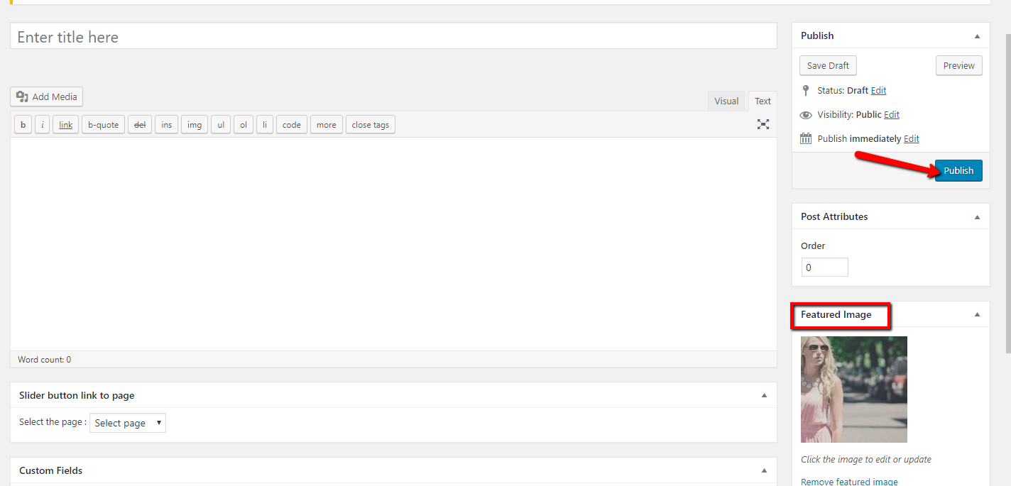 Create New Slider