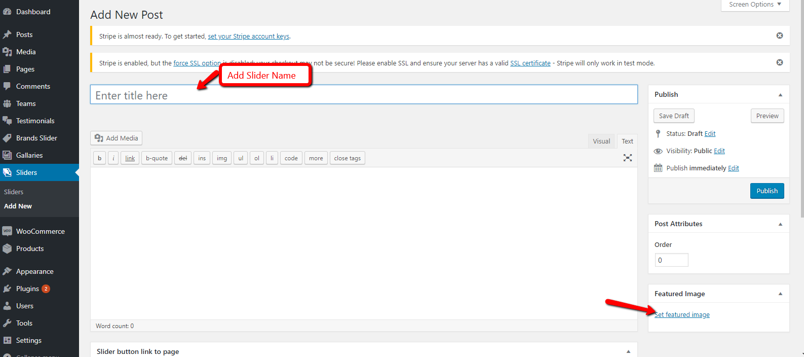 Create New Slider