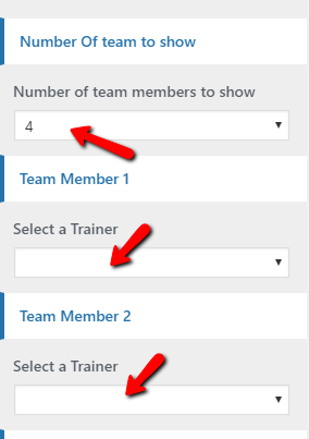 set Our Trainers section