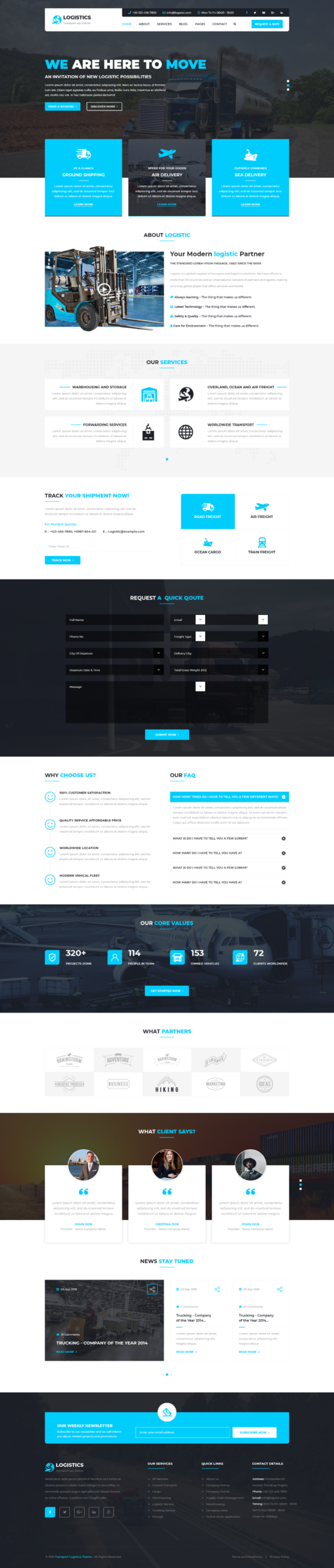 Trasnport WordPress Theme