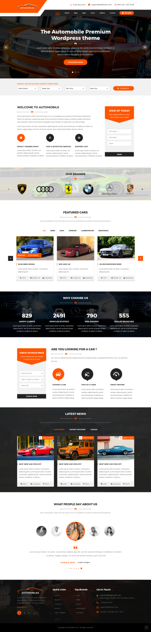 Free Automobile WordPress Theme