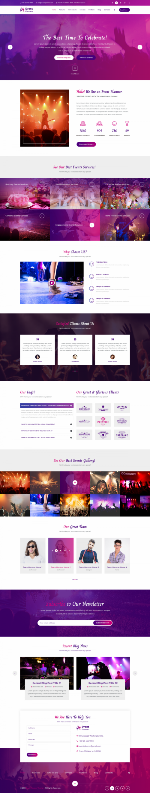 Event Planner WordPress Theme