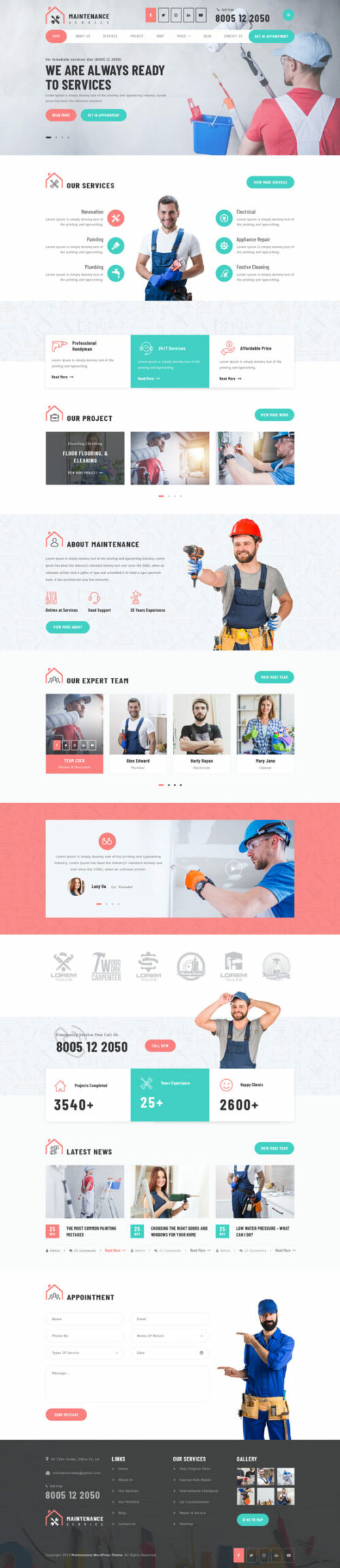 Maintenance Service WordPress Theme