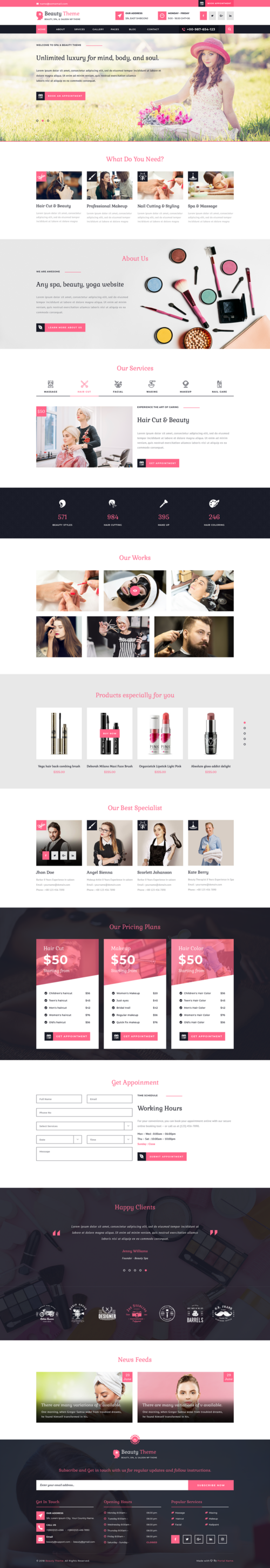 Hair Salon WordPress Theme