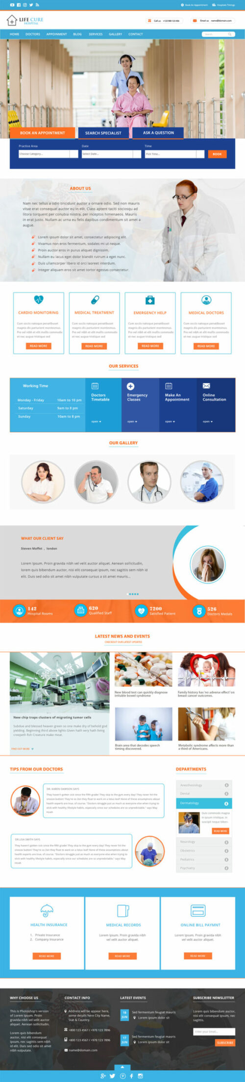 Hospital WordPress Theme