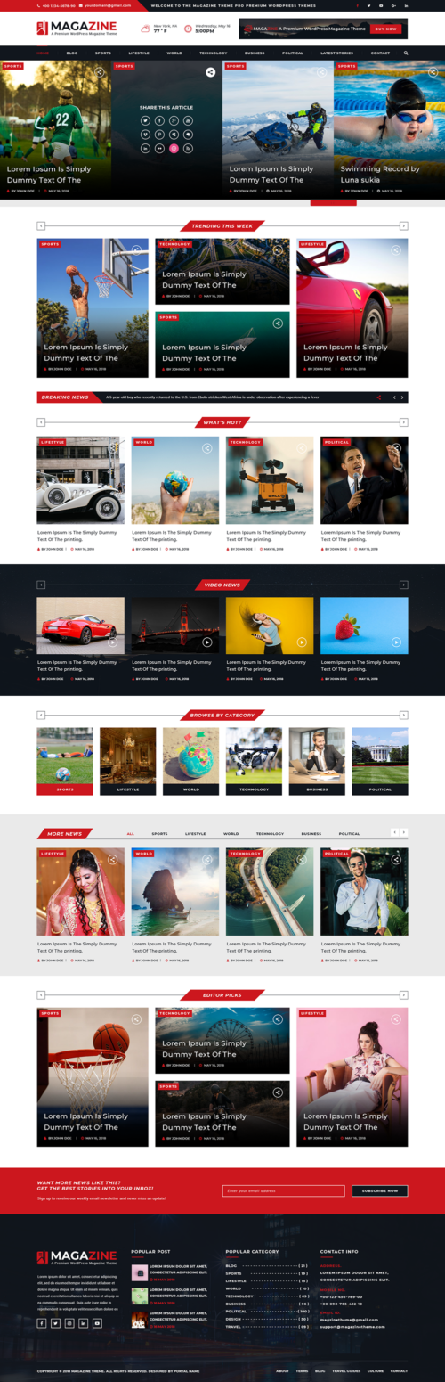 Magazine WordPress Theme