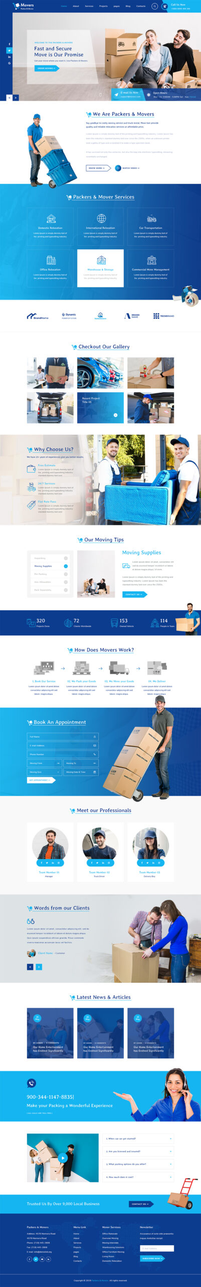 Moving Company WordPress Theme