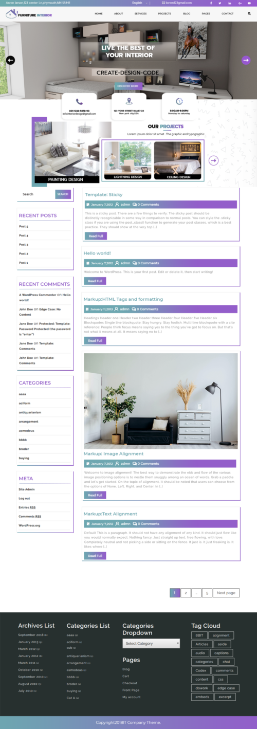 Free Carpenter WordPress Theme