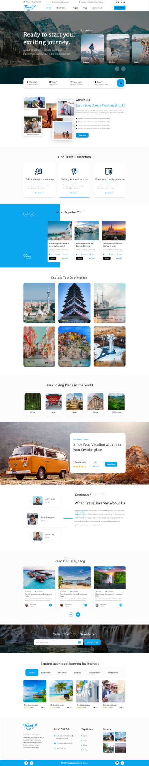 Travel Agent WordPress Theme