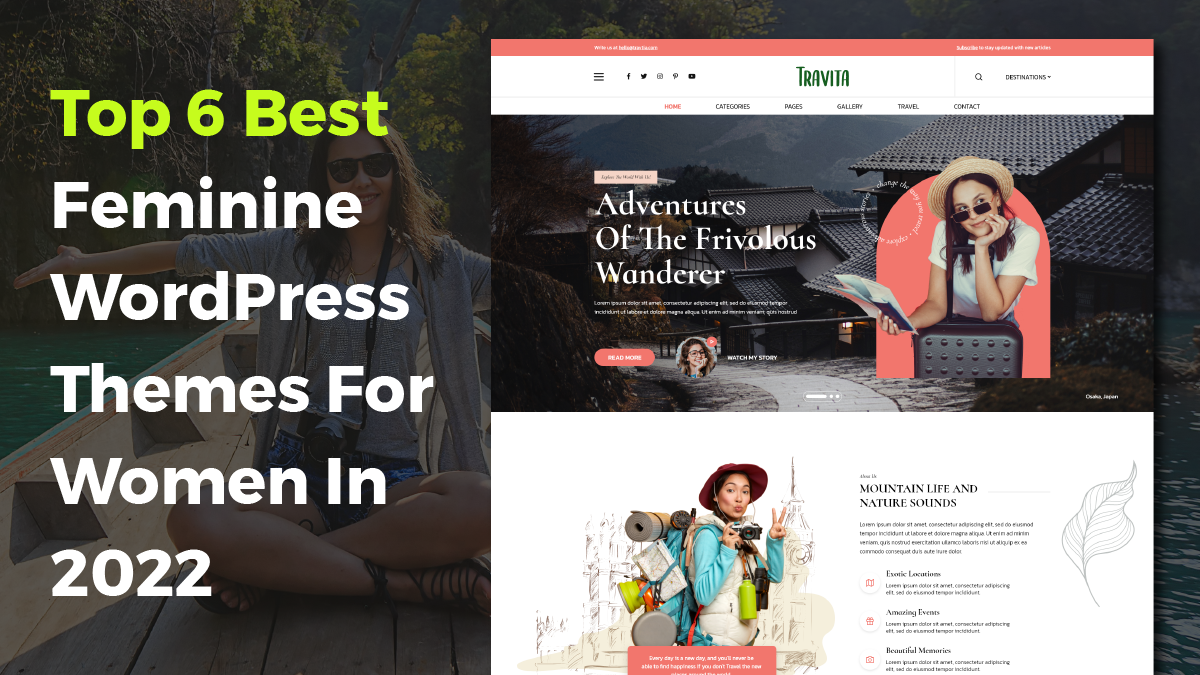 Top 6 Best Feminine WordPress Themes For Women In 2022 post thumbnail image