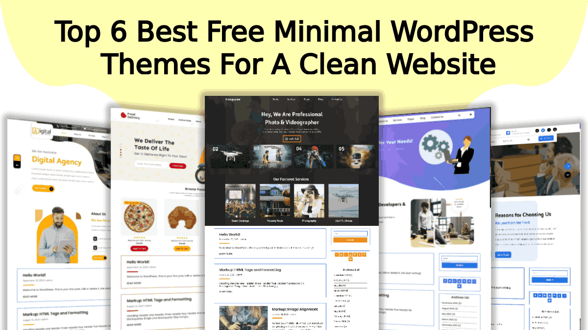 Top 6 Best Free Minimal WordPress Themes For A Clean Website post thumbnail image